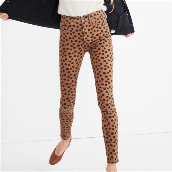 Madewell Denim - Madewell 10” High-Rise Skinny Jeans in Leopard Dot